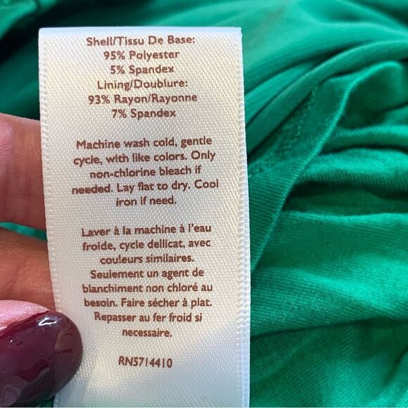 Rachel Parcell Amazon Green Ruched Midi Dress Size XS - Picture 10 of 12